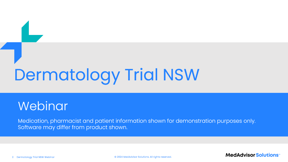Dermatology Trial NSW Webinar